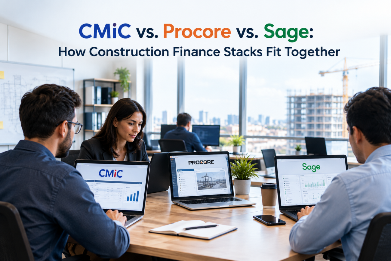 Construction Finance Software: CMiC vs Procore vs Sage