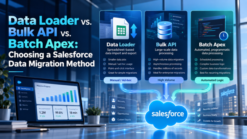Data Loader vs. Bulk API vs. Batch Apex: Choosing a Salesforce Data Migration Method
