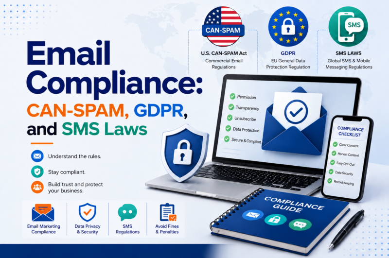 Guide to Email Compliance: CAN-SPAM, GDPR, and SMS Laws