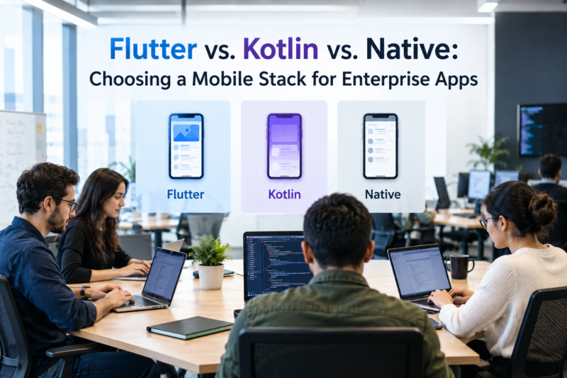 Flutter vs. Kotlin vs. Native: Choosing a Mobile Stack for Enterprise Apps