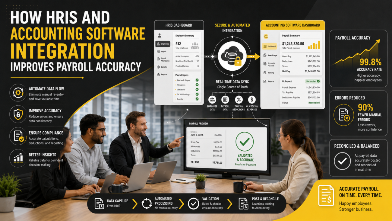 How HRIS and Accounting Software Integration Improves Payroll Accuracy