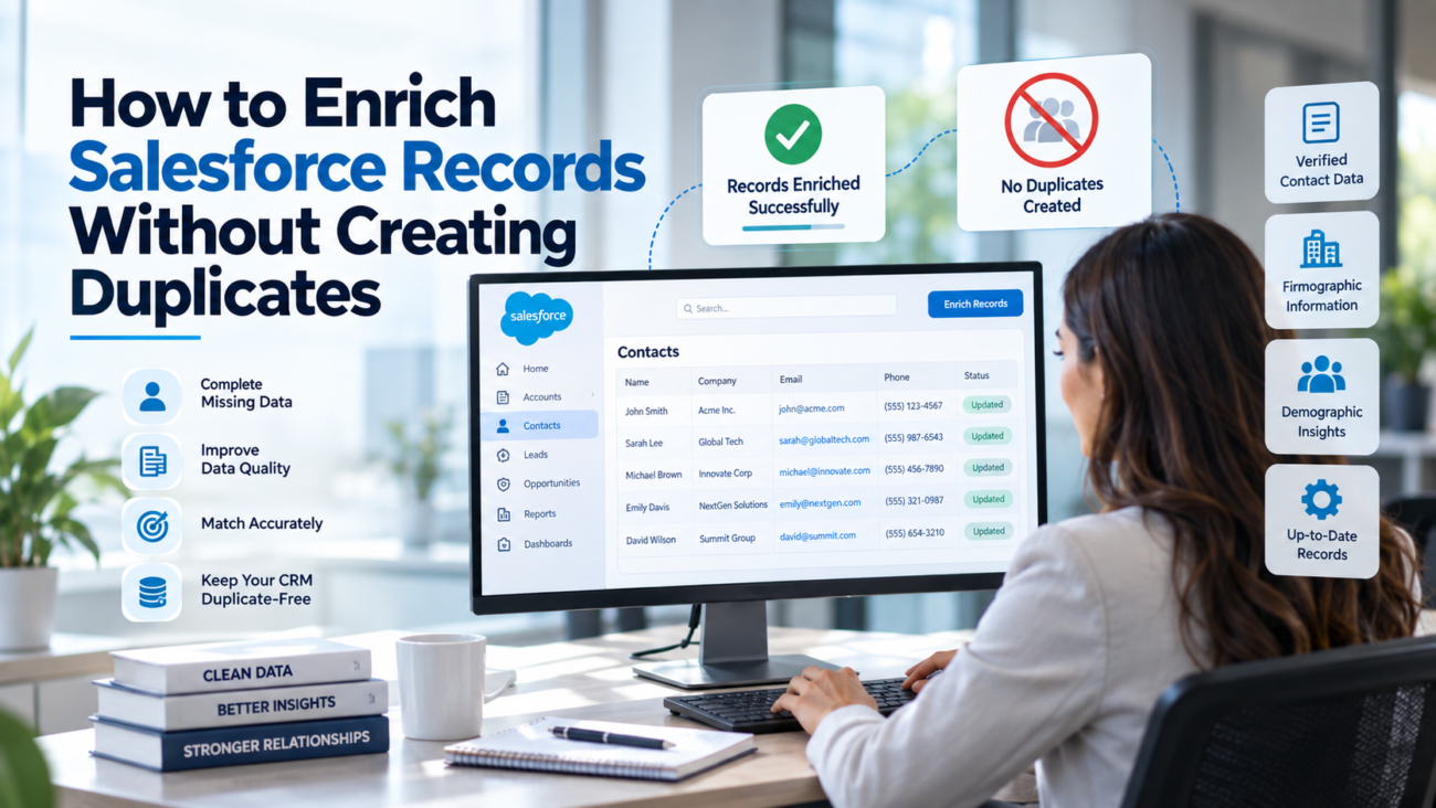 How to Enrich Salesforce Records Without Creating Duplicates