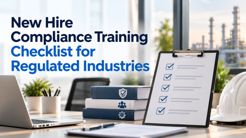 New Hire Compliance Training Checklist for Regulated Industries