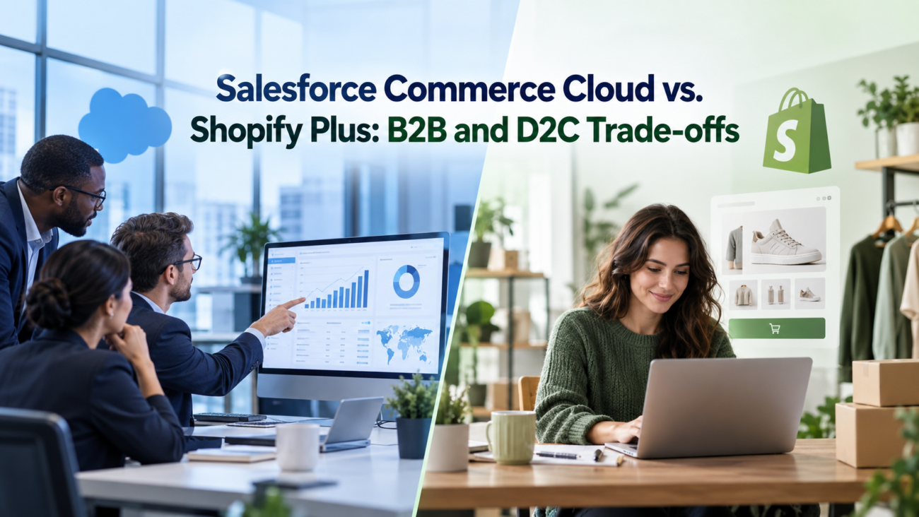 Salesforce Commerce Cloud vs Shopify Plus for B2B