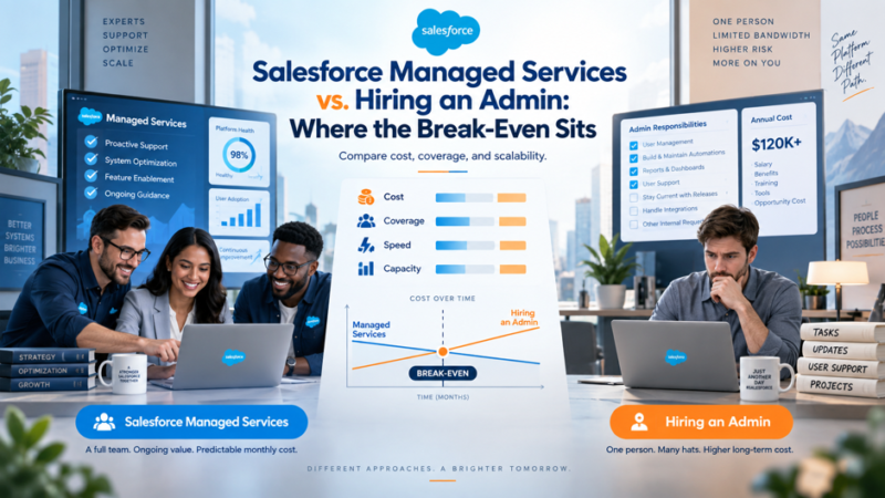 Salesforce Managed Services vs. Hiring an Admin: Where the Break-Even Sits
