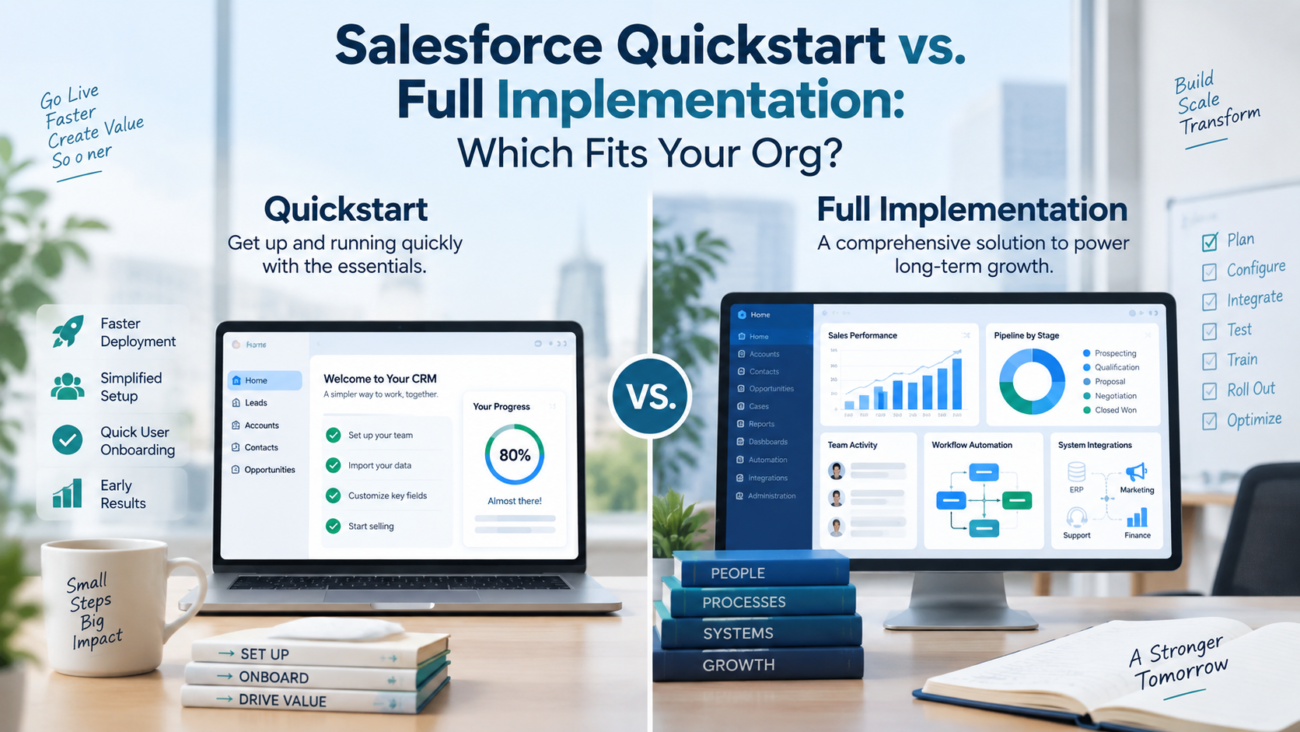 Salesforce Quickstart vs. Full Implementation Which Fits Your Org