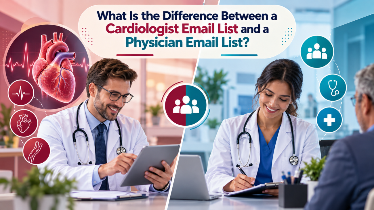 Cardiologist Email List vs Physician Email List