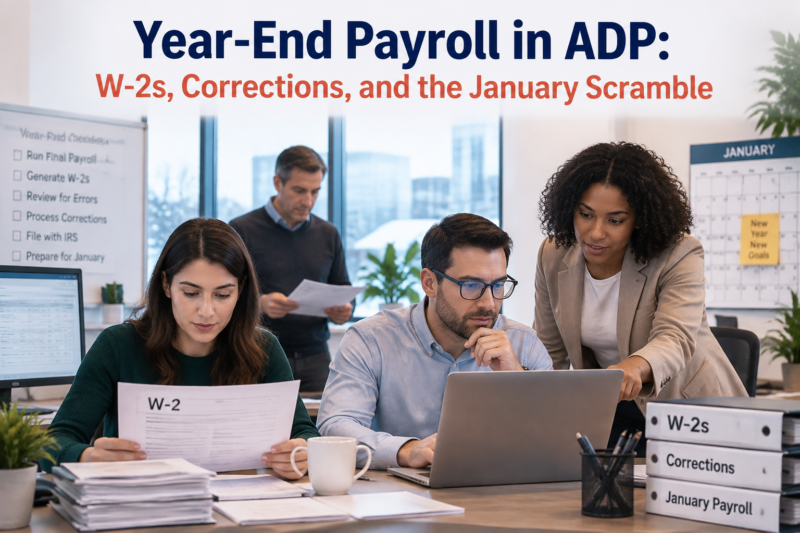 Year-End Payroll in ADP: W-2s, Corrections, and the January Scramble
