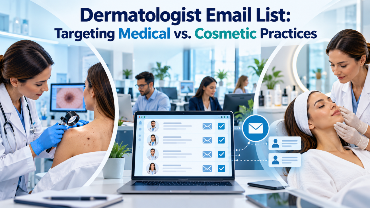 Dermatologist Email List: Medical vs. Cosmetic