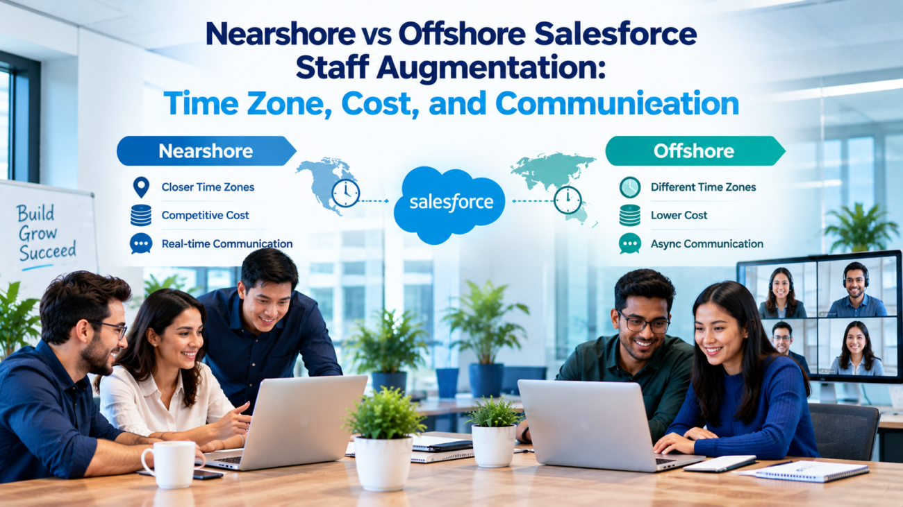 Nearshore vs Offshore Salesforce Staff Augmentation