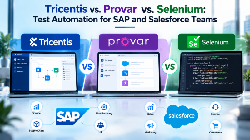 Tricentis vs. Provar vs. Selenium: Test Automation for SAP and Salesforce Teams